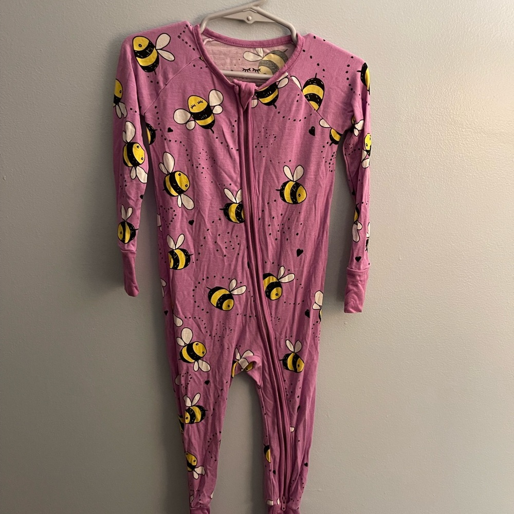Little Sleepies Purple Bees Zippy (LE Black Friday 2021 print) size 18-24 m